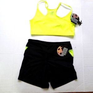 Rubber Doll Neon Lemon/ Black Performance Set sz L